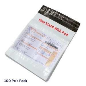 CamKart 11x14 With POD Tamper Proof Courier Bags 100 Pcs Pack (Size 11"x14" Inch)