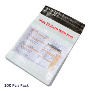 CamKart 12.5x16 With POD Tamper Proof Courier Bags 100 Pcs Pack (Size 12.5"x16" Inch)