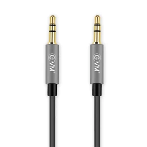 EVM AUX Cable 3.5 Audio Jack, 1 Meter Copper Wire All Kind of Smart Phone and Other Devices(Black)