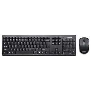 Lenovo 100 GX30L66303 Wireless keyboard & Mouse Combo, 1000 DPI Mouse Optical Sensor, water resistant keyboard (Black)