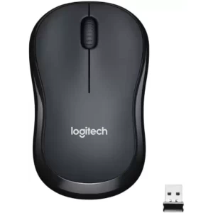 Logitech M220  Silent Buttons, 1000 DPI Tracking, Ambidextrous Wireless Optical Mouse  (USB 2.0, Grey)