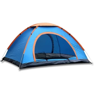 Polyester Pongee Picnic/ Hiking/ Camping Portable 8 Person Waterproof Dome Tent with Bag (Blue)