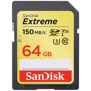SanDisk Extreme 64 GB SD UHS-I Card with 150MBs Transfer speeds