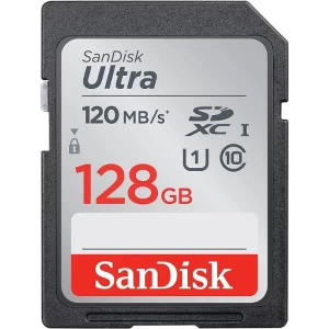 SanDisk Ultra SDXC UHS-I 128GB 120MBs transfer speeds Memory Card for Cameras