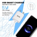 EVM USB SMART CHARGER - MICRO USB CABLE CH-01 FOR SMART PHONE