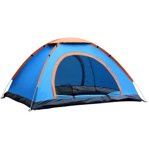 4 Person Waterproof Polyster Outdoor Camping Tent for Outdoor Picnic 1 Pcs (180cm X 200cm X 140cm) Multicolor