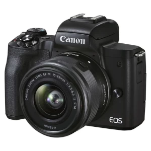 Canon EOS M50 Mark II EF-M15-45mm is STM Lens with One-Shot AF / Servo AF / Movie Servo AF (Black)