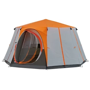Cortes Octagon 8 Person Family Tent with Wheeled Carry Bag, 2000 mm Water Column, Waterproof, Easy Set up with Color Cod