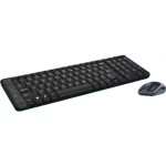 Logitech MK215 Mouse & Keyboard Combo, Compact Design Wireless Laptop Keyboard  (Black)