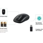 Logitech MK215 Mouse & Keyboard Combo, Compact Design Wireless Laptop Keyboard  (Black)