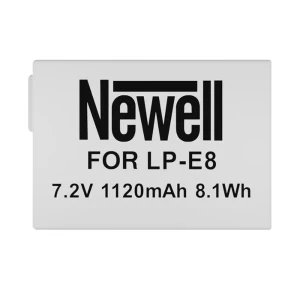 Newell LP-E8 Battery For Canon Camera Newell Brand Rechargeable Li-ion Battery Replacement for LP-E8,7.2V 1120 mAh